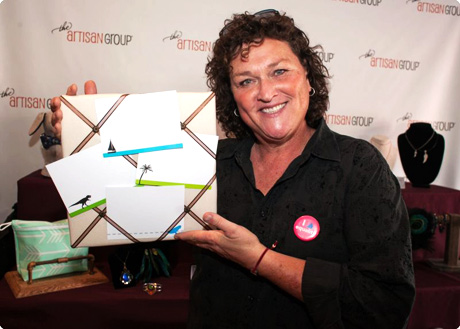 Dot Marie Jones of Glee with Fiona Designs Stationery.