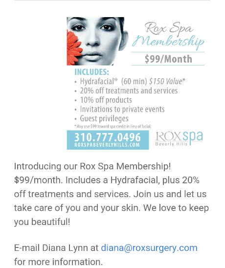 Rox Spa Membership