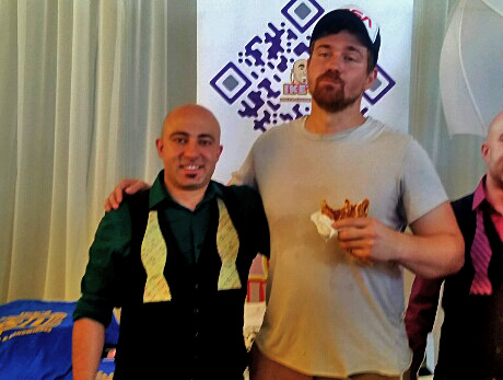Founder Ike Shehadeh with actor Josh Kelly,(Transformers)