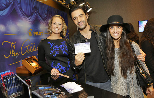 Actor Gilles Marini and his wife Carole at the Pilot Pen GBK 2016 Golden Globe Gift Suite.