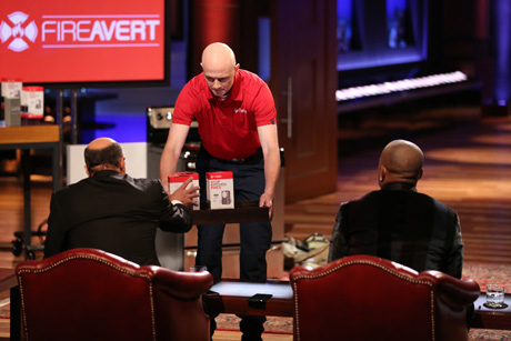 Firefighter and creator of Stop Kitchen Fires, Peter Thorpe. on Shark Tank