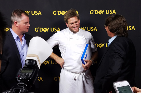 Astral Fisheries Dylan Skinns and and John Susman with Chef Curtis Stone 