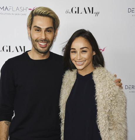  Glam app owners Joey Maloof and Cara Santana. at The Glam App x DERMAFLASH Host Pre-Oscars Suite at Peninsula Hotel on February 24, 2017 in Beverly Hills, California. 