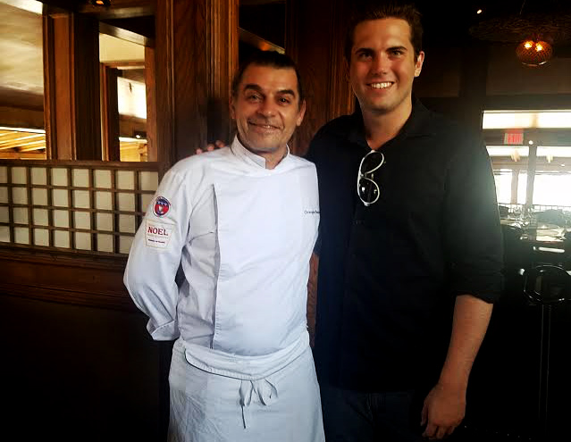 Executive chef Christophe Bonnergrace with LATP writer Tyler Emery.