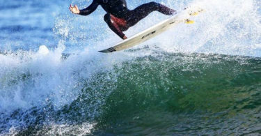 Chris Kervin of Newport Beach, CA ompetes in the WSL Powerade Surf Open in Mexico