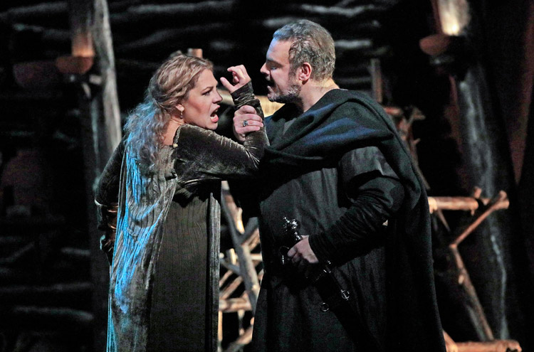 Sondra Radvanovsky in the title role and Joseph Calleja as Pollione in Bellini's "Norma." Photo: Ken Howard/Metropolitan Opera
