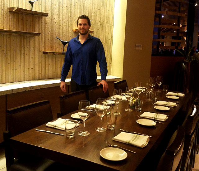 One of a few beautiful private dining rooms at the Marina Kitchen. With Tyler Emery.