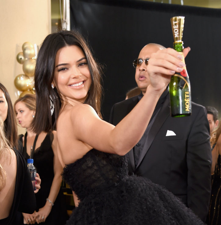 Moet Minis Golden Globes Kendall Jenner