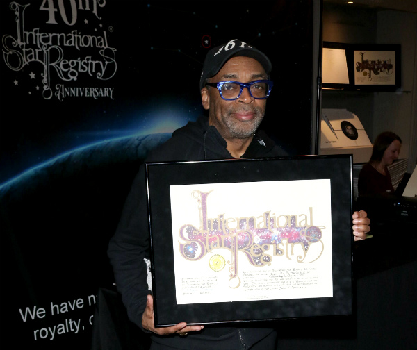 Have you had a star named after you? Spike Lee with Star Registry