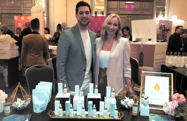Erica Valker and husband with their outstanding CBD line, Serene CBD