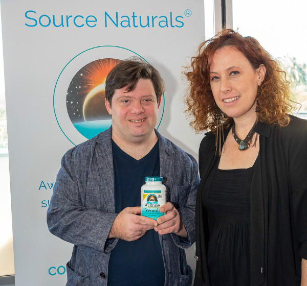 2020 Oscar Presenter Zack Gottsagen (Peanut Butter Falcon) being gifted Source Naturals at the GBK Lounge Celebrating the Oscars