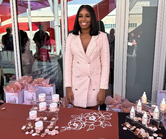The Beauty Assassin handmade cosmetics at the Secret Room gift lounge for the GRAMMYS
