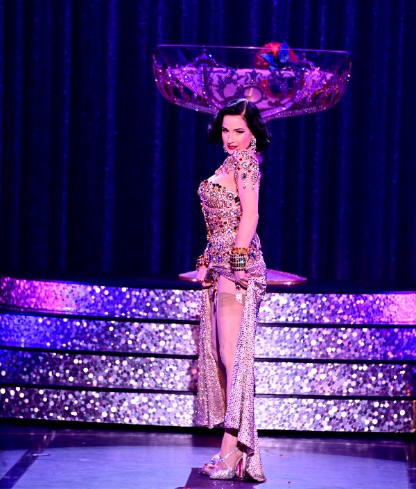 Dita Von Teese Brings Glamour to Las Vegas in Black Dress & Louboutins