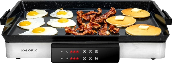 Kalorik MAXX 2-in-1 Electric Griddle & Double Cooktop