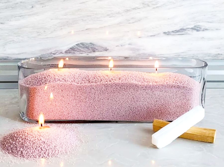 Be Still Candle with wax pearls