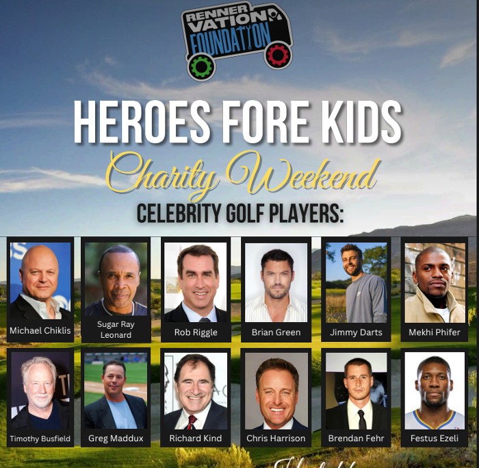 Jeremy Renner Heroes Fore Kids event