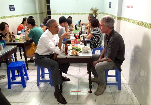 Anthony Bourdain with Barack Obama Anthony Bourdain with Barack Obama