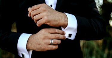 classy man with cufflinks