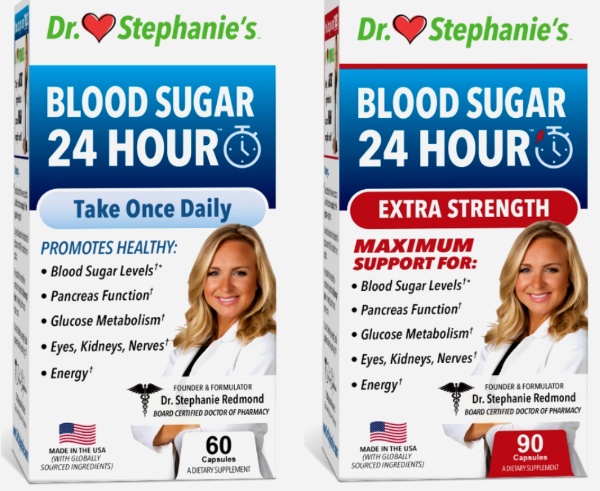Dr. Stephanie's 24 Hour Blood Sugar Support and its Extra Strength
