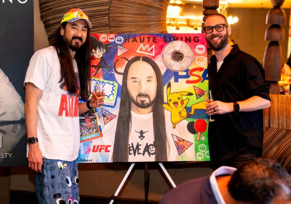 Steve Aoki and artist Jeremy Wolff_Credit Cerious Productions