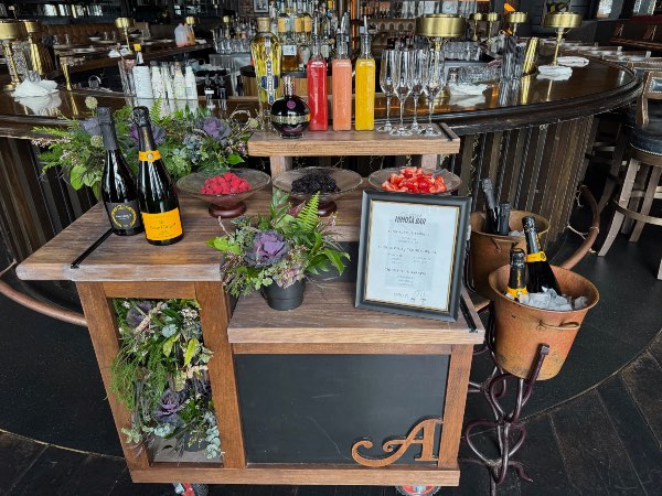 A Crystal Cove’s new Custom Mimosa Cart A Crystal Cove’s new Custom Mimosa Cart