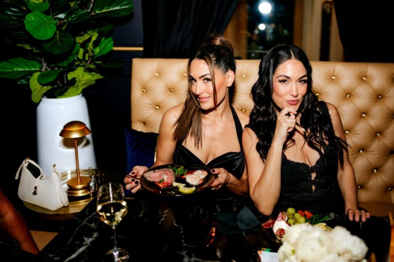 Nikki and Brie Garcia at Liam's Den & Bubble Bar on New Year's Eve