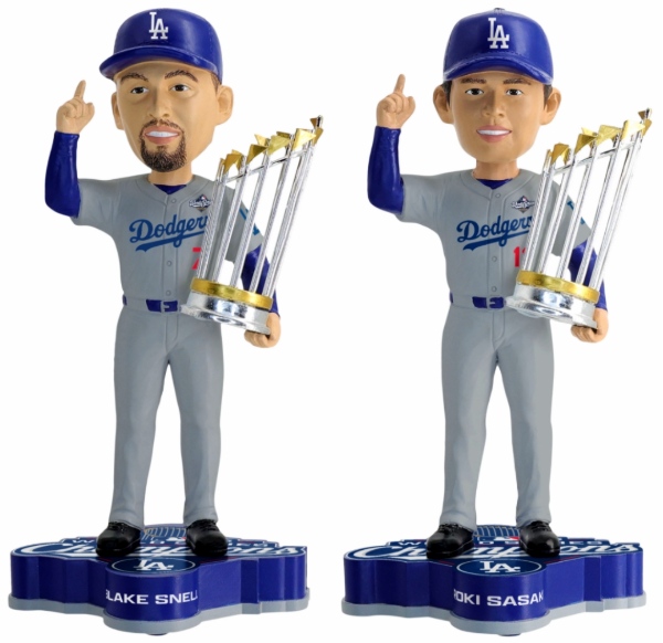Dodgers Championship Bobbleheads Blake Snell and Roki Sasaki