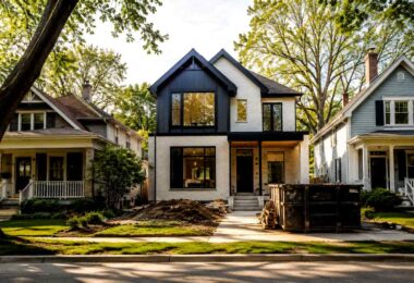 rebuilding home in established neighborhood