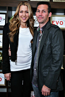 Singer Colbie Callet poses with Gavin